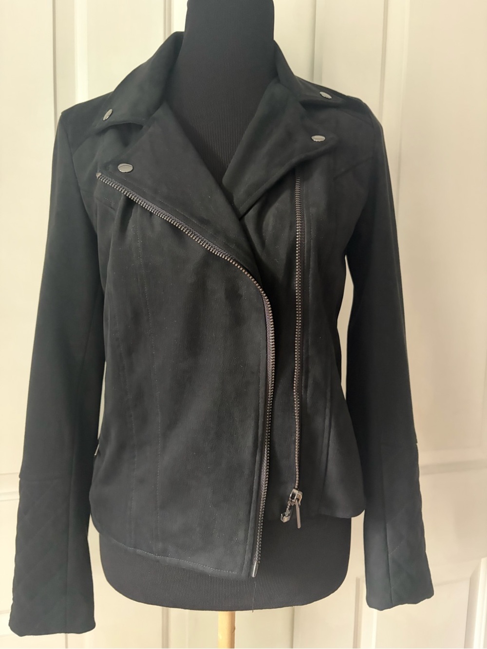 Kut from the Kloth Black Asymmetrical Moto-Style Jacket